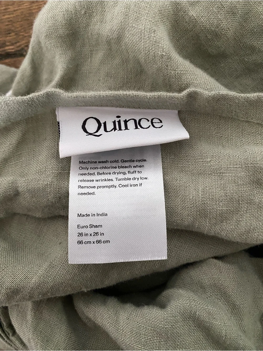 Quince Linen Pillow Cover - Sage Green - 26x26